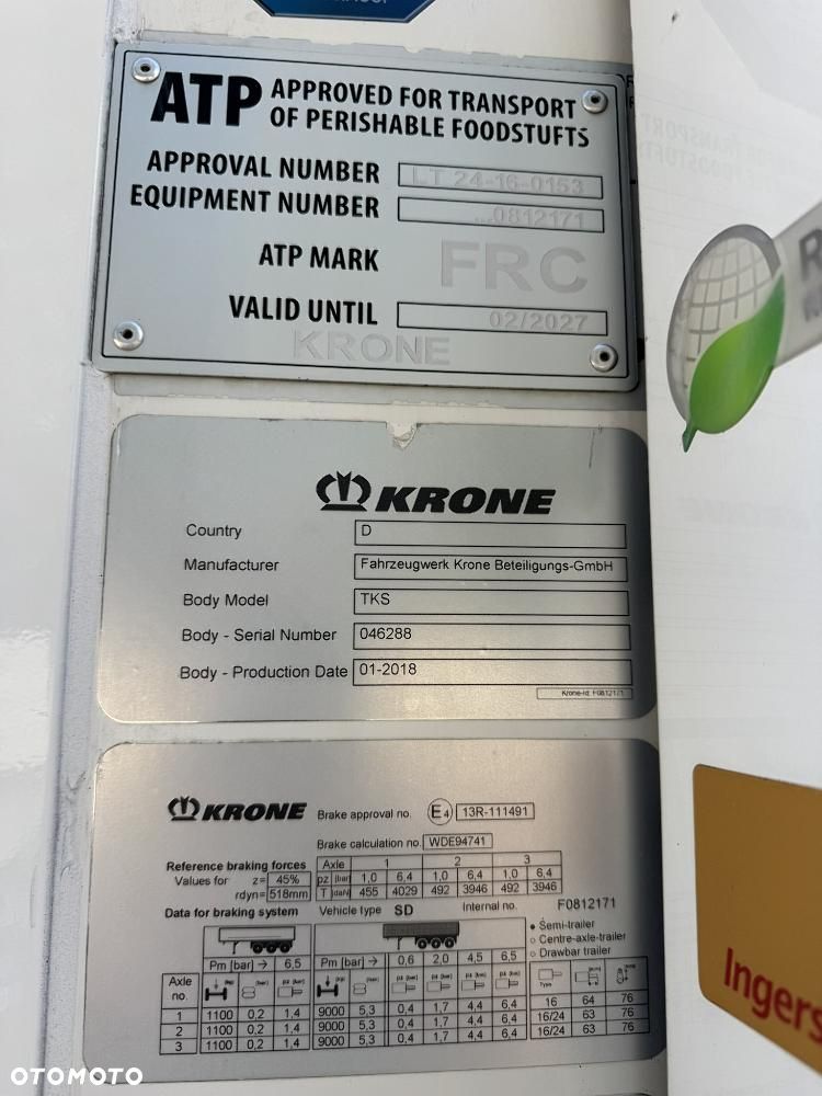 Krone Thermo King SLXi300 , SAF DISK , Doppelstock - 24