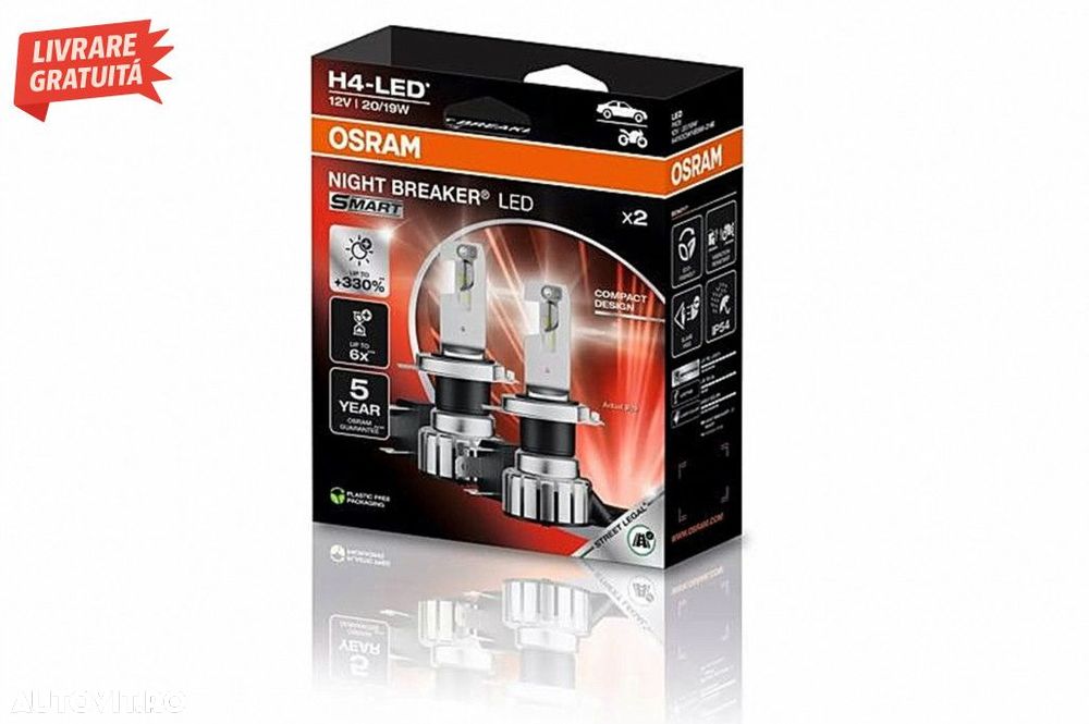 OSRAM NIGHT BREAKER LED SMART H4 64193DWNBSM-2HB20 Set 2 Becuri Auto M - 5