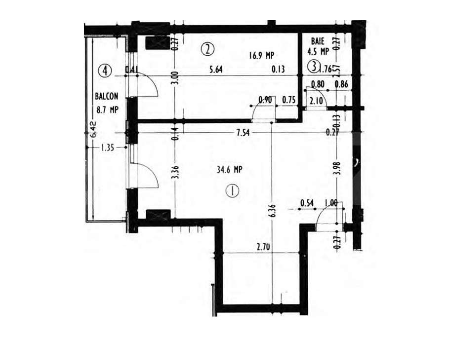 Apartament nou cu C.F., 2 camere, 56 mp utili, terasa, Marasti — fotografia 3