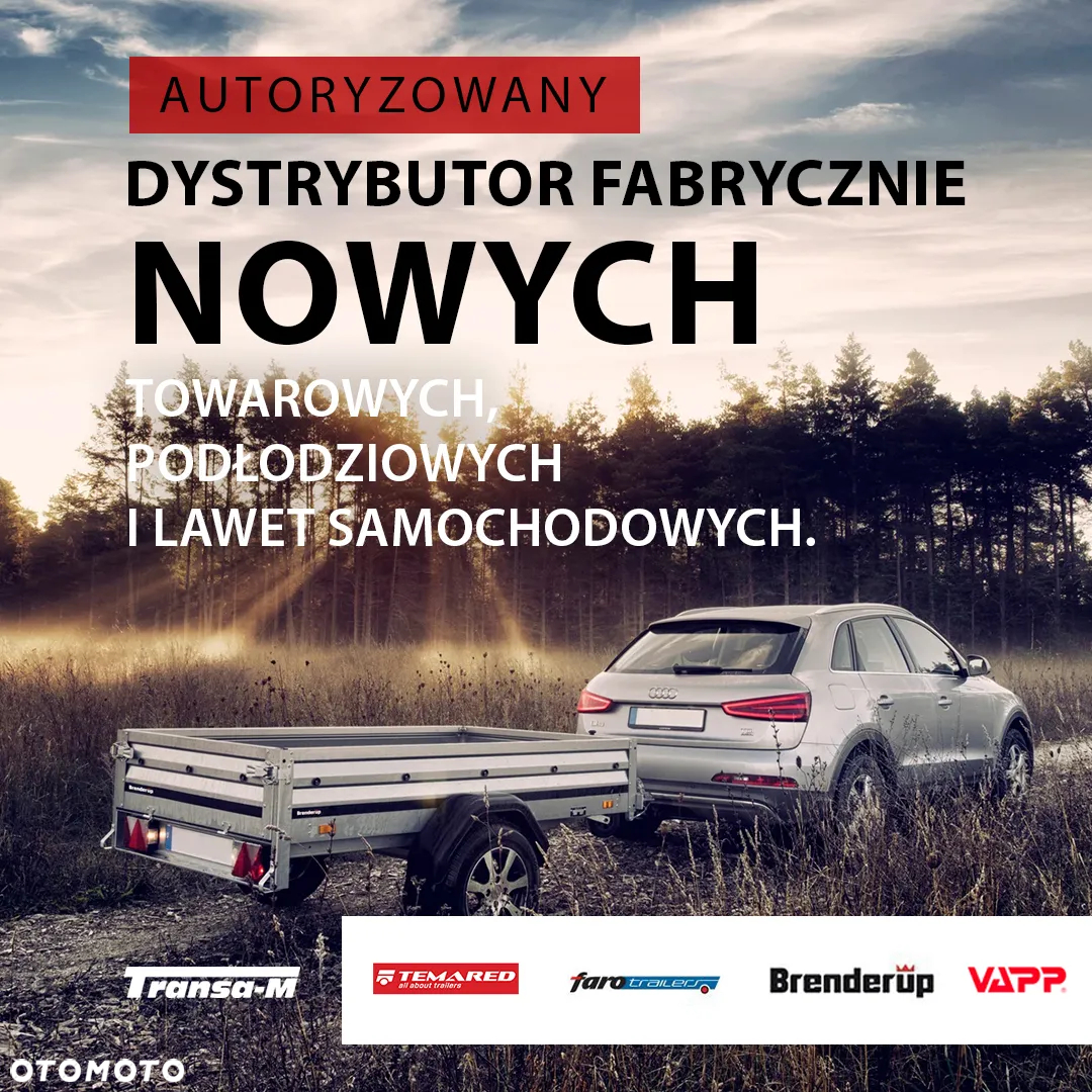 Brenderup 5375ATB ALU 2500kg 375x180x32 KOŁA POD SPODEM PRZYCZEPA NOWA! - 2