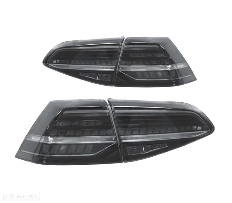 FAROLINS LED VOLKSWAGEN VW GOLF 7 7.5 12-20 INDICADORES DINÂMICOS FUMADO - 1