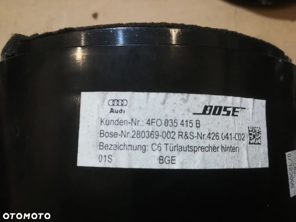 AUDI Q7 4L GŁOSNIKI BOSE DRZWI 4L0035415B 4F0035415B 4F0035412B - 4