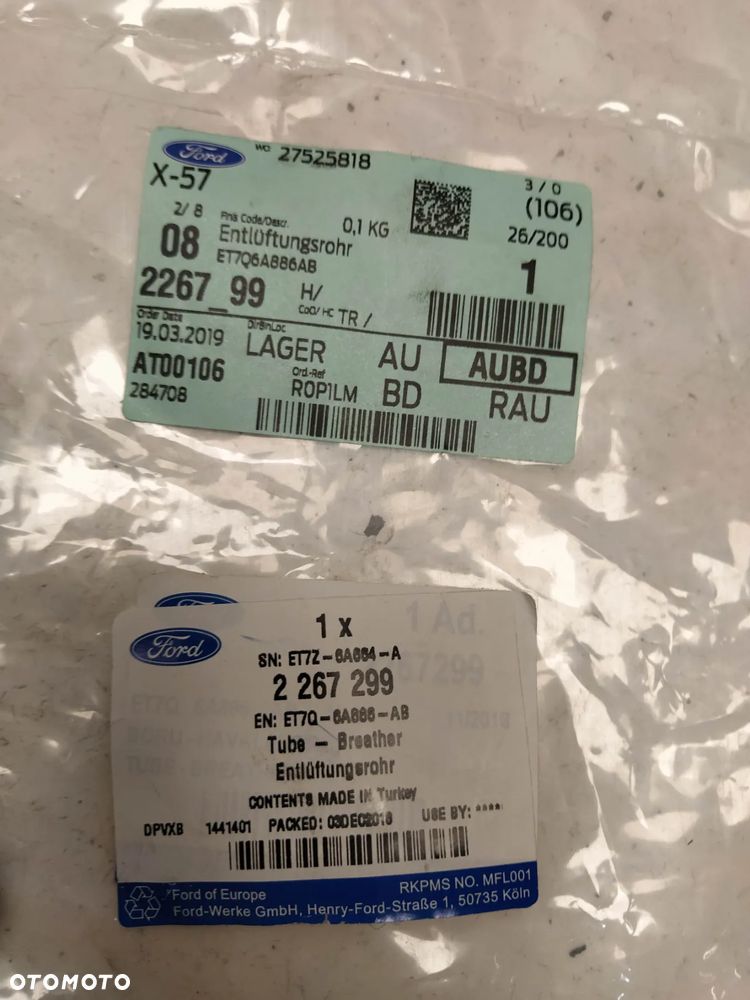 FORD TRANSIT COURIER B460 PRZEWÓD SSĄCY RURA POWIETRZA NOWA ORYGINALNA - 7