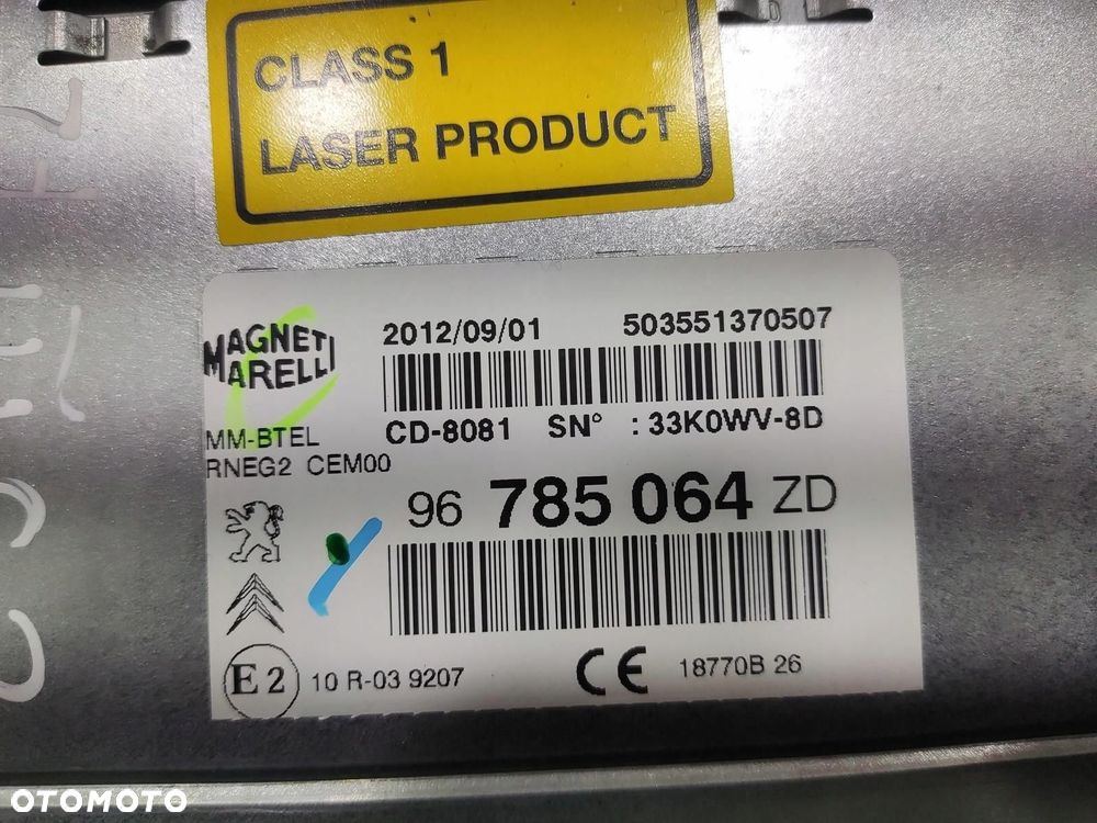 FABRYCZNA NAWIGACJA RADIO RNEG2 CITROEN C5 III X7 LIFT 2011-2017 96785064ZD - 6