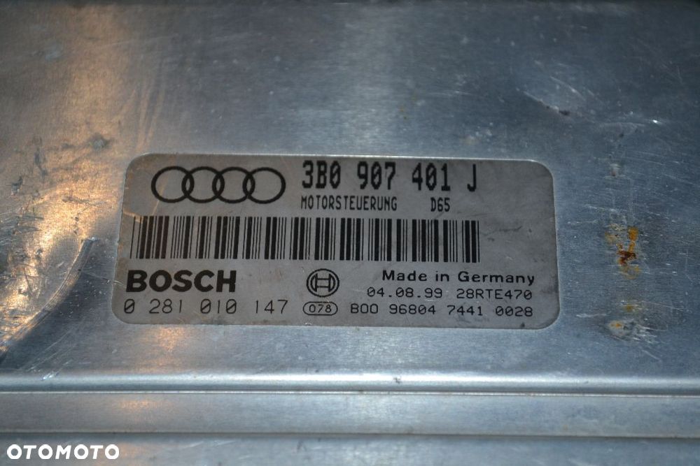 VW AUDI SEAT SKODA STEROWNIK SILNIKA 2,5 TDI 3B0907401J 0281010147 - 2