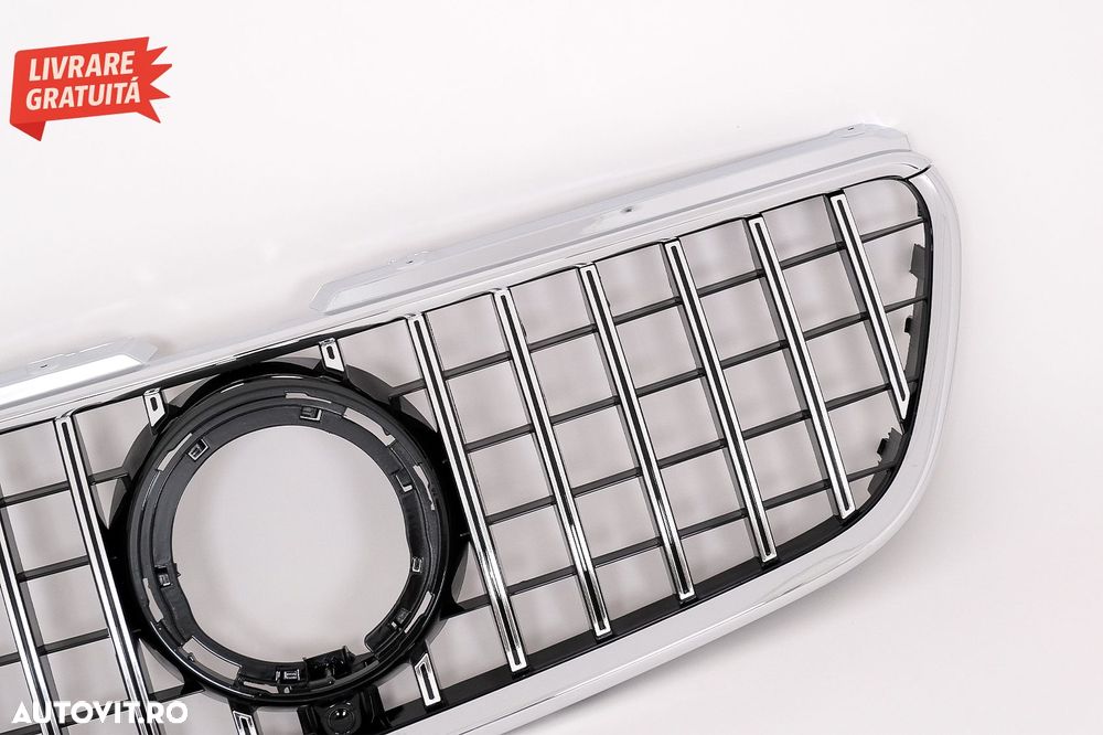 Grila Centrala Mercedes Vito (W447) (2020-up) GTR Panamericana Design Negru Crom- livrare gratuita - 2