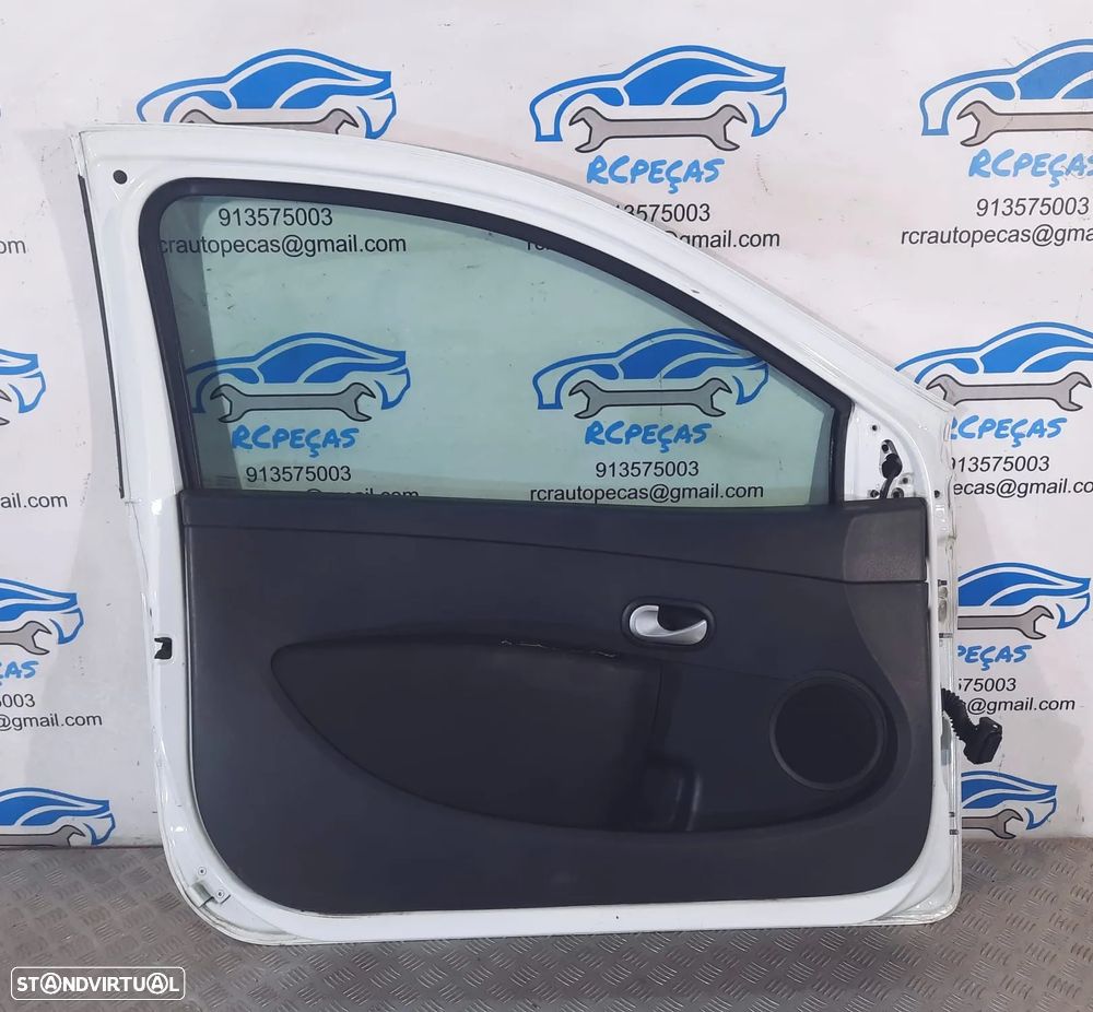 PORTA PORTAS FRENTE FRONTAL ESQUERDA RENAULT CLIO III 3 MK3 3 PORTAS 7751476106 FECHO ELEVADOR MOTOR PUXADOR VIDRO RETROVISOR RETROVISORES - 3