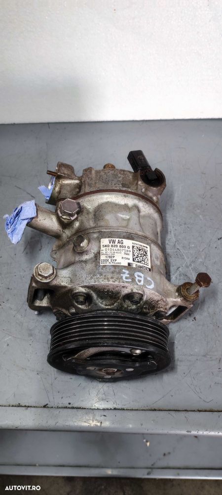 Compresor clima volkswagen vw golf 6 hatchback 1.2 CBZ cod 5K0820803G - 1