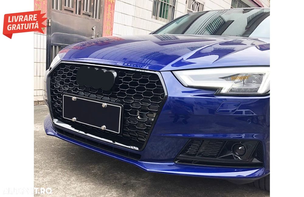 Grile Laterale Audi A4 B9 Sedan Avant (2016-2018) RS4 Design Negru- livrare gratuita - 9