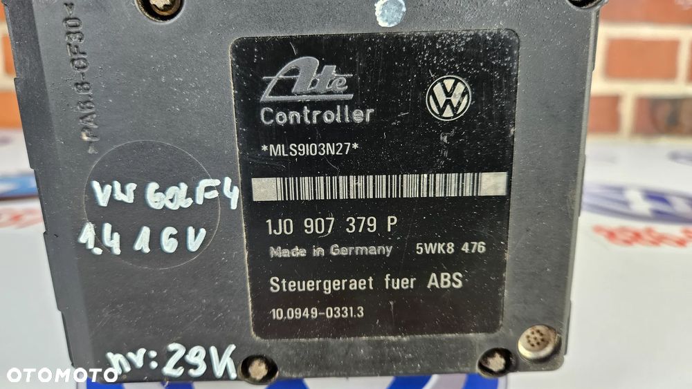 VW Golf 4 IV 1J Pompa hamulcowa ABS Sterownik pompy 1J0907379P 1J0614117D - 2