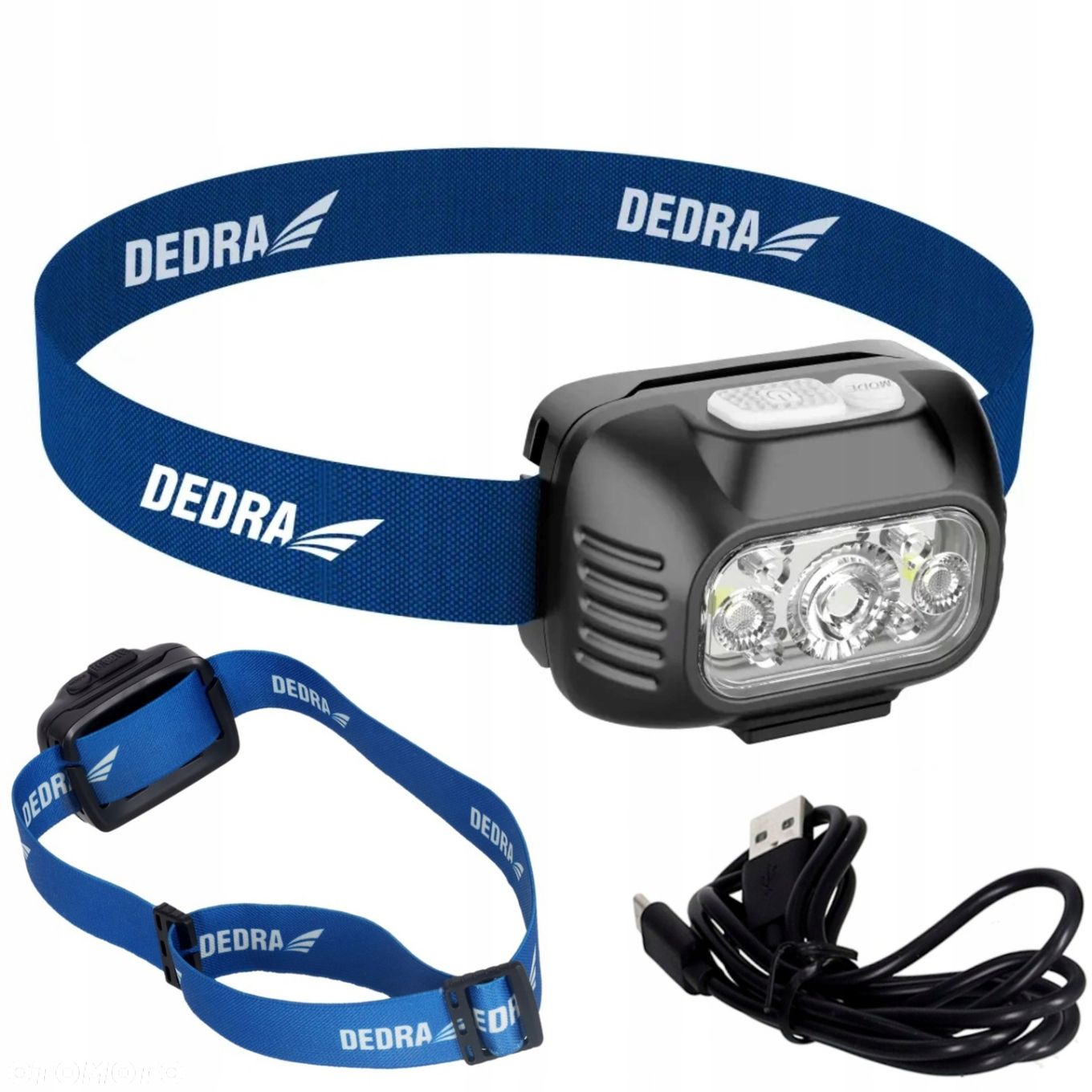 DEDRA LATARKA CZOŁOWA AKUMULATOROWA 1800MAH 650LM CZUJNIK RUCHU NA GŁOWĘ - 8
