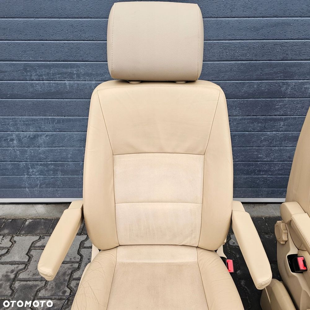 VW T5 T6 MULTIVAN fotel kierowcy pasażera przód BANAN SKÓRA ALCANTARA - 3