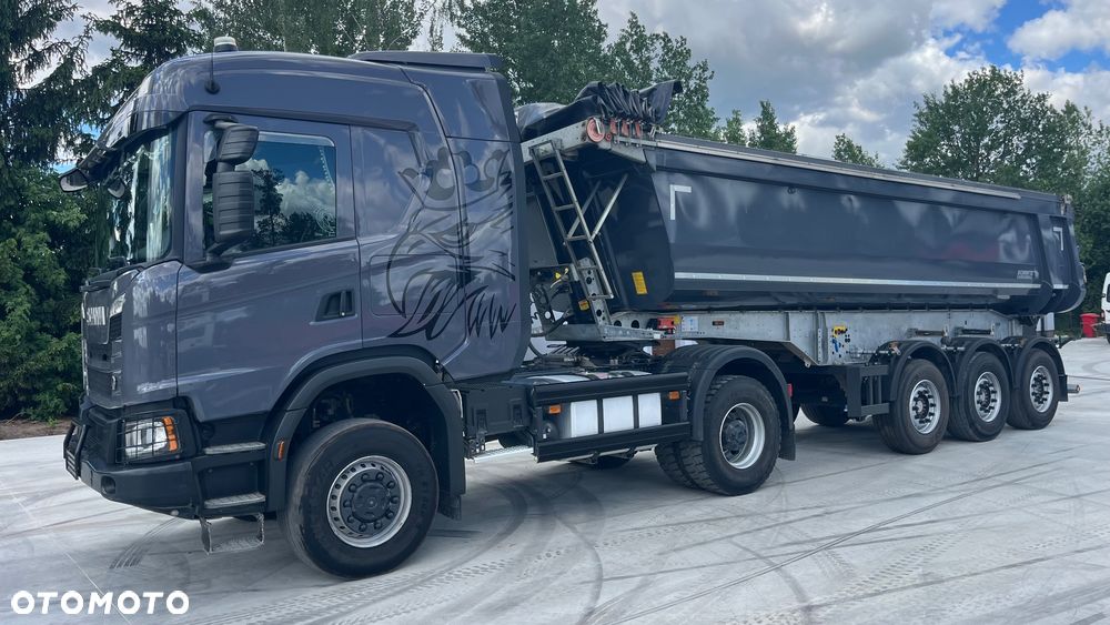 Scania G500 Nex Gen 4x4 stały napęd, skrzynia redukcyjna, biegi terenowe, kabina z łóżkiem, hydraulika do wywrotu, z Niemiec, opticruise ze sprzęgłem SCANIA 4x4 XT G500 ciągnik (nie Mercedes AROCS Volvo Man itp) - 4