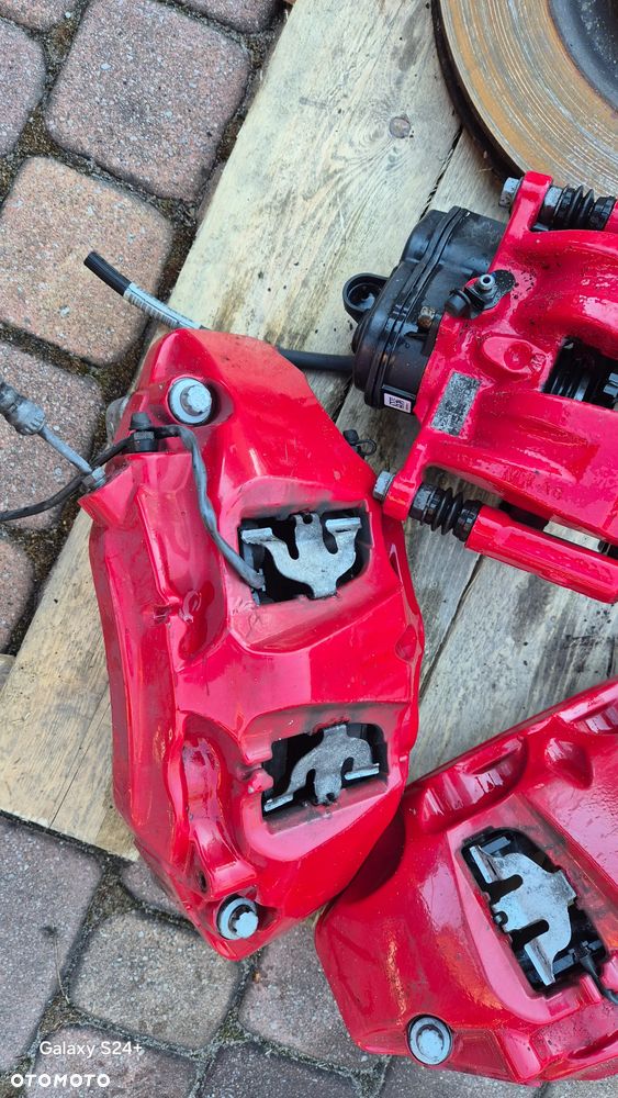AUDI Q5 Q7 Q8 ZACISKI TARCZE KLOCKI PRZÓD 375mm SWAP CZERWONE ZESTAW - 8