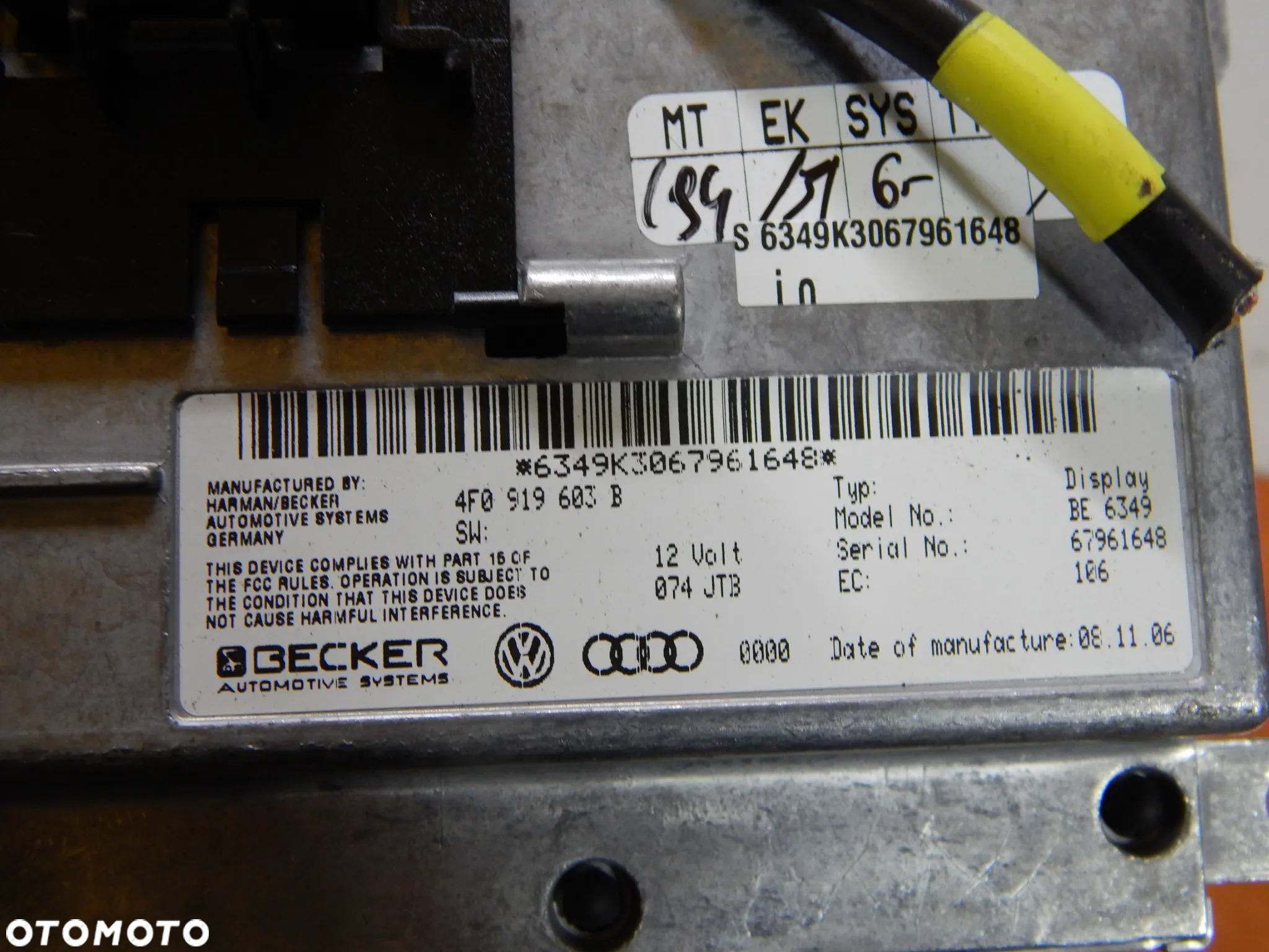 tuner wzmacniacz czytnik ekran zmieniarka moduł Audi Q7 4L A6 a8 03-15 Łuków części - 14