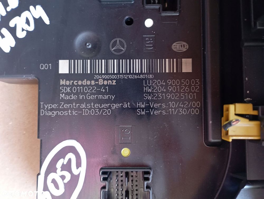 MERCEDES W204 STEROWNIK MODUŁ BSI SAM 2049005003 - 3