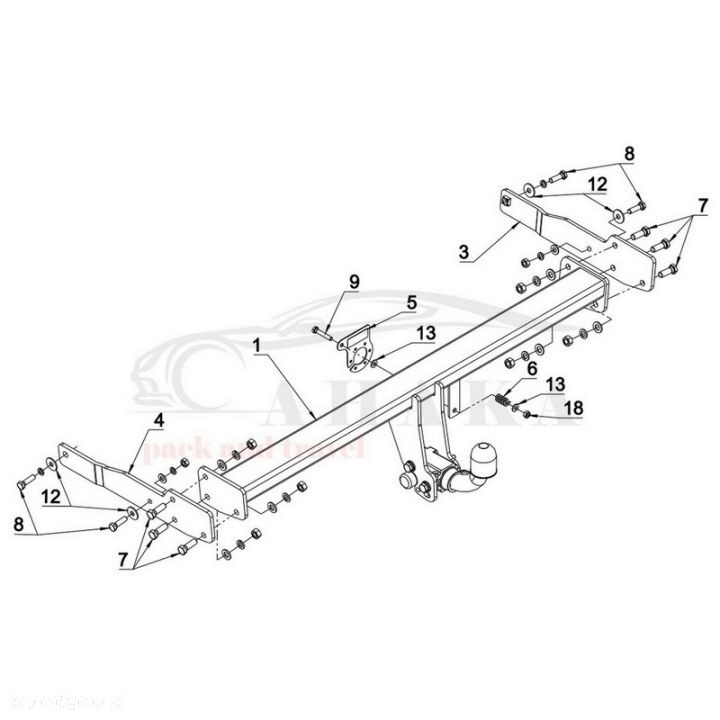 Hak Holowniczy Automat Do Vw Volkswagen Sharan Od 2012 - 3