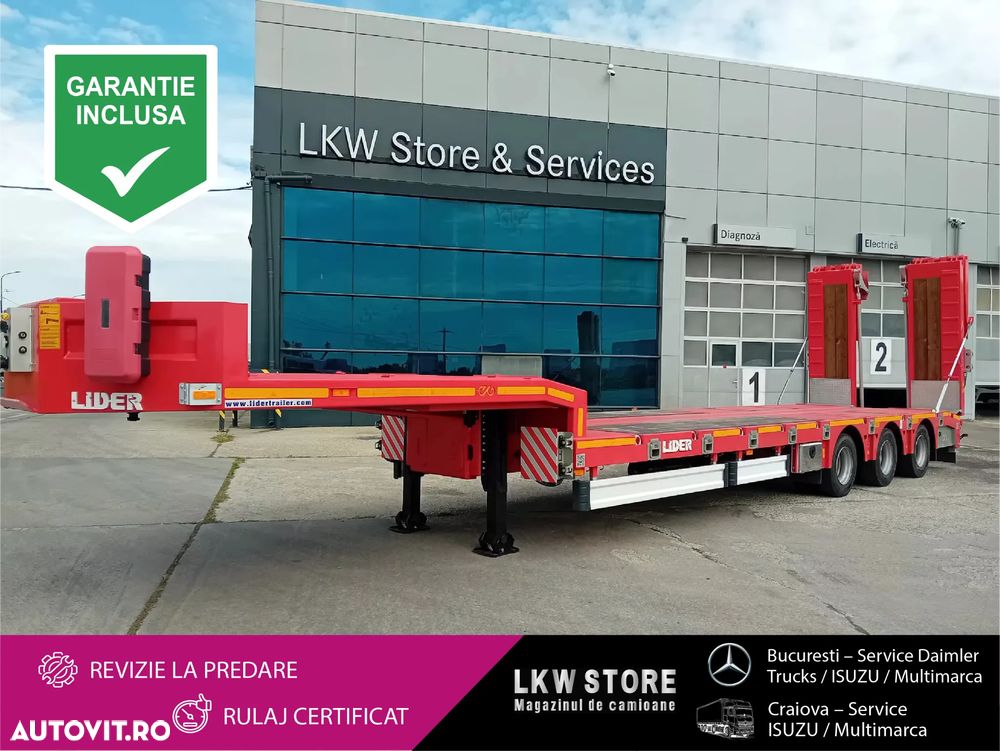 Lider TRAILER/LOW LOADER 3 AXE/3 AXELS, NOU/NEW TOP !!! - 2