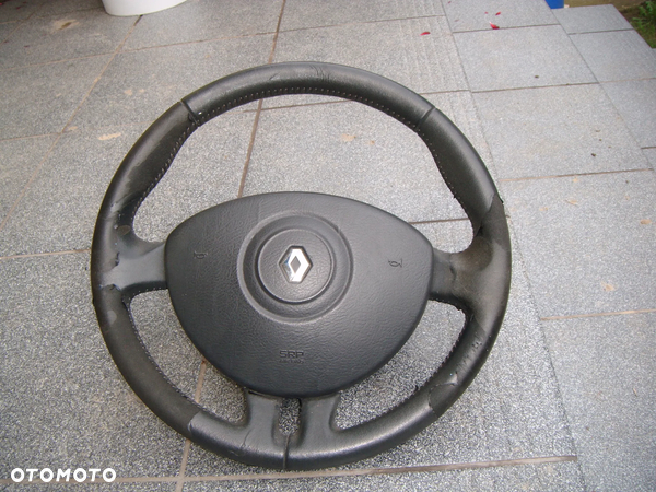 renault clio 3 07r kierownica skórzana  z poduszką
