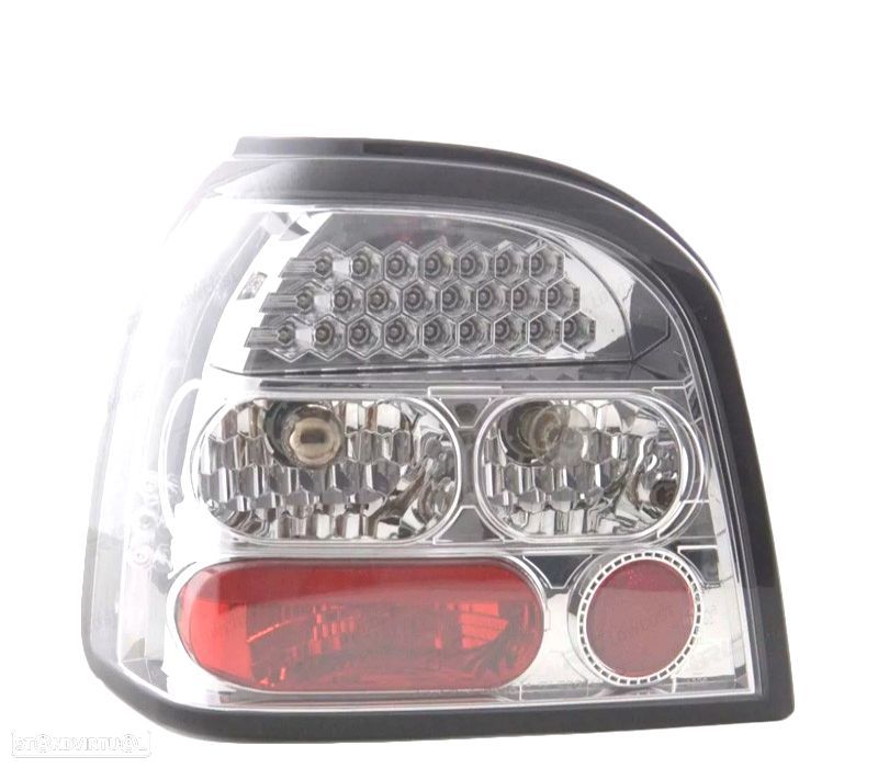 FAROLINS TRASEIROS LED CROMO VOLKSWAGEN VW GOLF III 3 5P 92-97 - 1