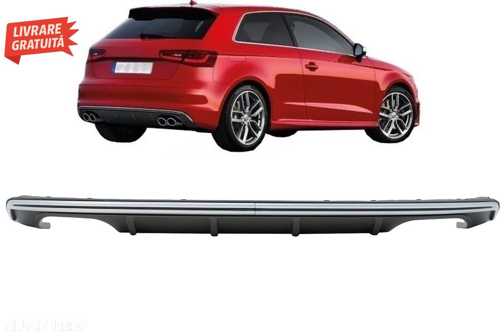 Difuzor Bara Spate Audi A3 8V Hatchback Sportback (2012-2015) S3 Design- livrare gratuita - 11