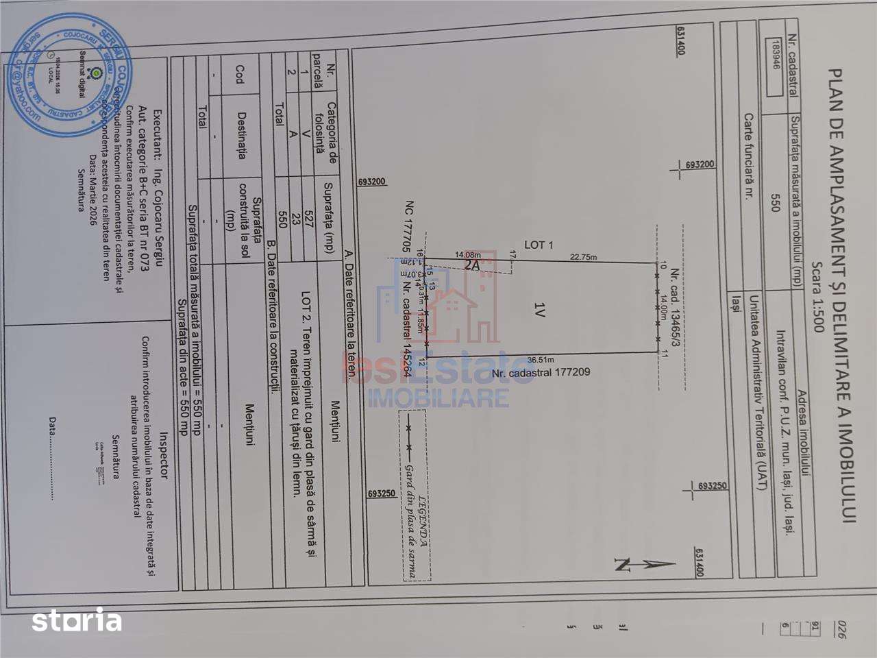 OCAZIE! Str Podisului  TEREN 550mp  intravilan utilitati aproape lot d - Imagine principală: 3/11