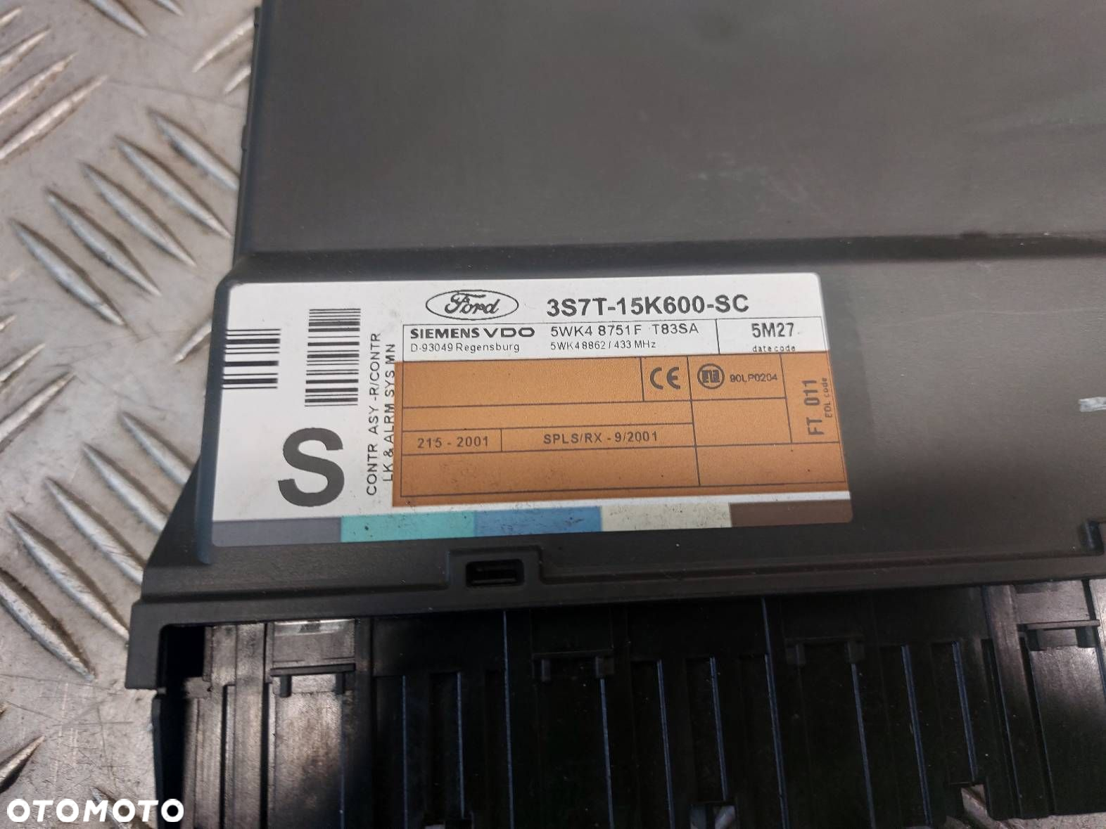 ZESTAW STARTOWY ZAMEK MASKI FORD MONDEO MK3 LIFT 2.0 16V 4S7112A650UD - 3