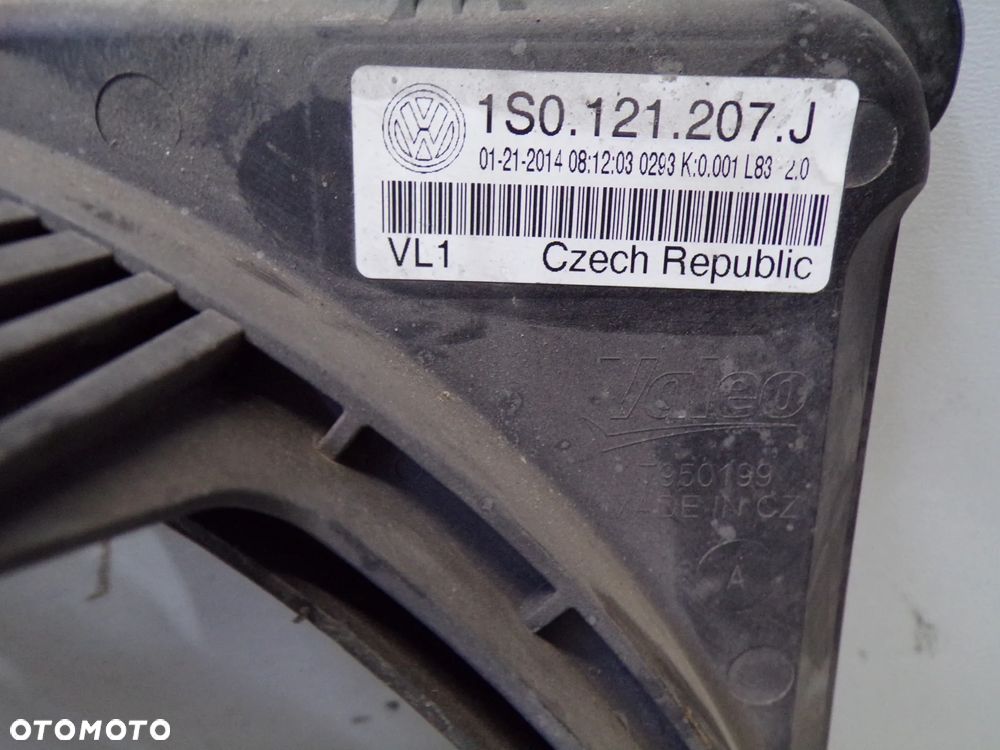WENTYLATOR CHŁODNIC VOLKSWAGEN UP SEAT MII SKODA CITYGO 1S0121207J - 2