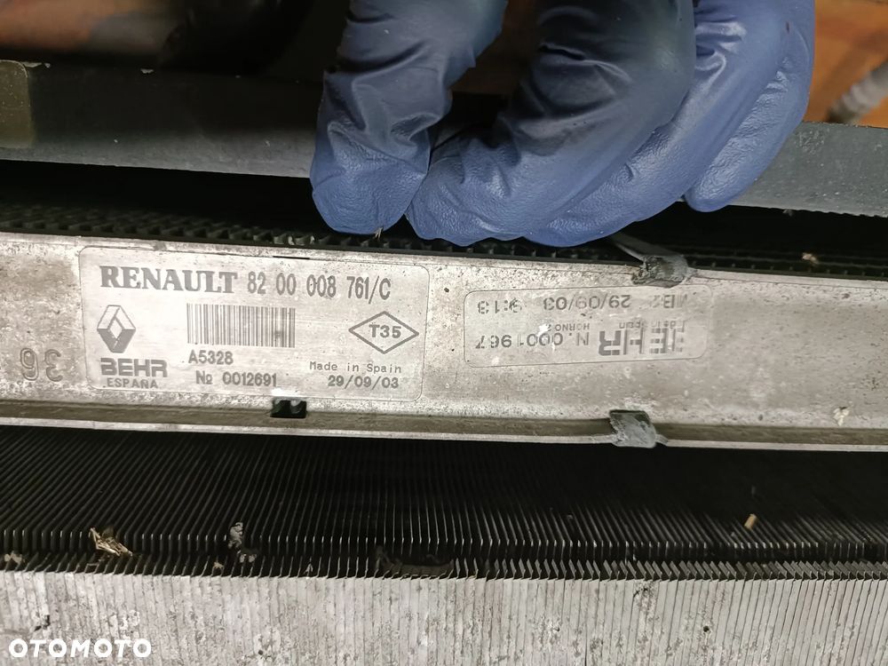 RENAULT LAGUNA II 01-07 2,0 TB komplet chłodnic 8200008763 8200008761/C + wentylator 8200025636 * - 5