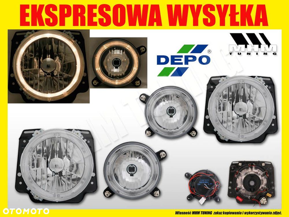 REFLEKTOR LAMPA KPL 4sztuki TUNING RINGI ANGEL EYES DEPO CHROM VW GOLF II 2 - 2