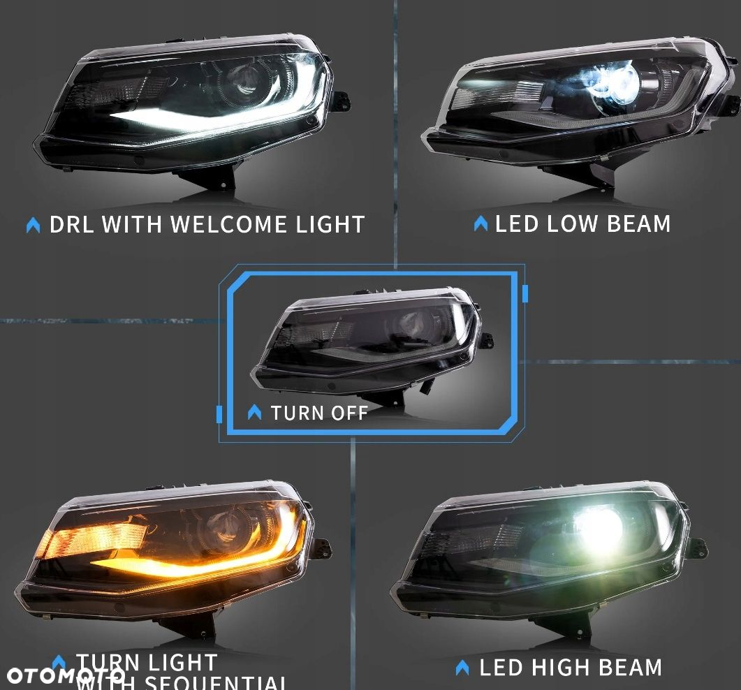 Reflektor Lampa kpl Vland Full Led Neon Tuning Chevrolet Camaro VI 6 2016- - 7