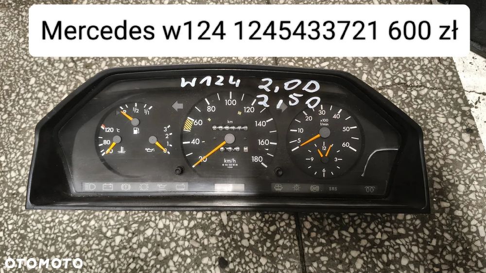 Licznik prędkościomierz Mercedes w124 w123 w201 MB190 diesel Mercedes 814-817 kaczka - 1