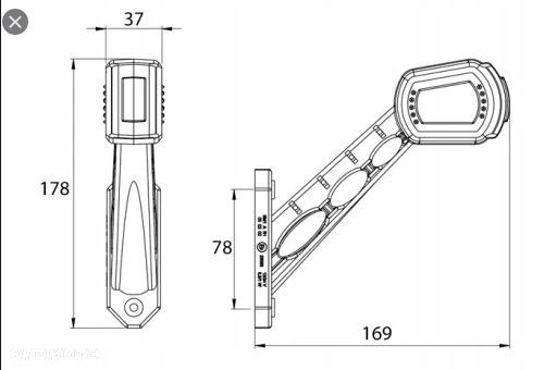 LAMPA OBRYSOWA LED OBRYSÓWKA PRZYCZEPA NACZEPA TIR - 13