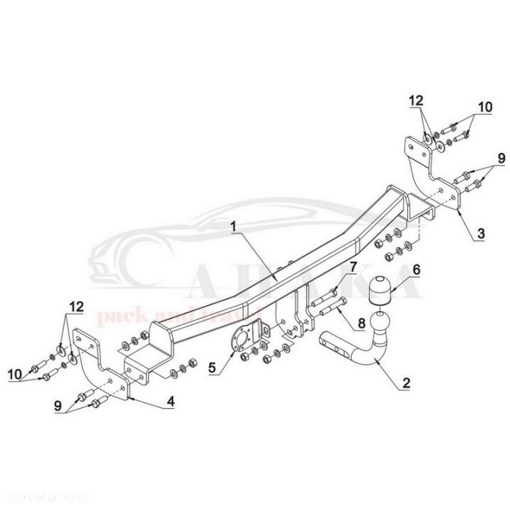 Hak Holowniczy Odkręcany Do Citroen C2 Hatchback 2003-2005 - 4