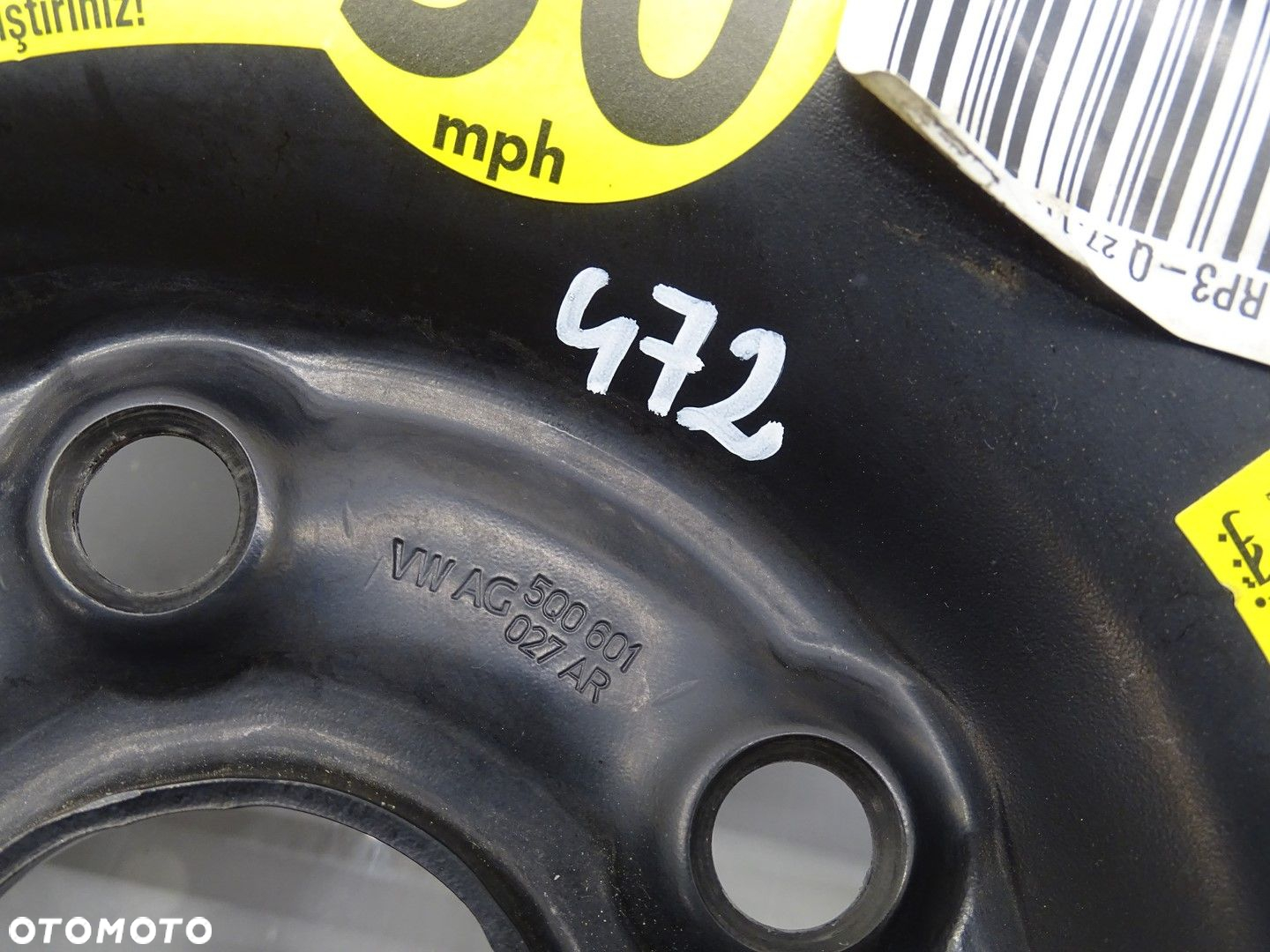 KOŁO DOJAZDOWE ZAPASOWE R16 AUDI A3 8V 8Y 5X112 3.5J ET25.5 5Q0601027AR - 5