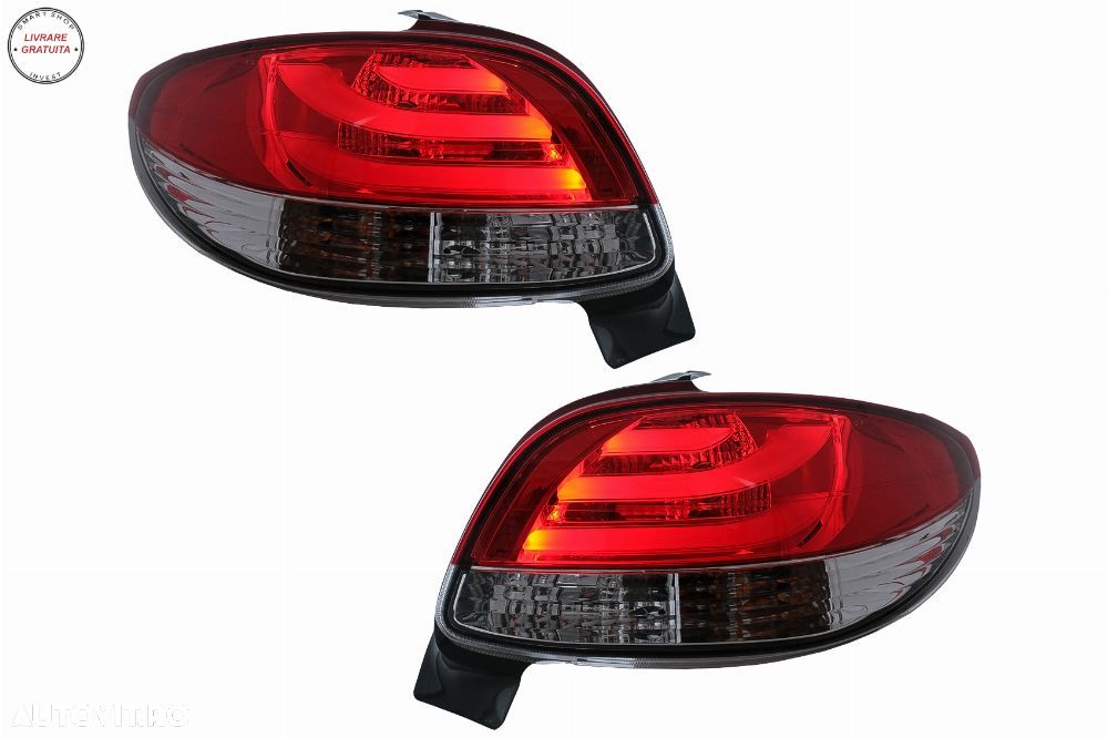 Stopuri Peugeot 206 HatchBack 3/5 usi (1998-2004) Rosu & Alb- livrare gratuita - 1