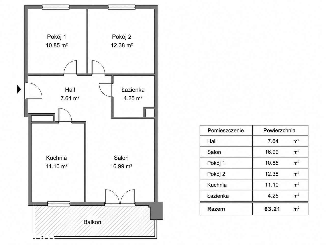 3 pokoje | 63 m² | gotowe do zamieszkania| Mokotów