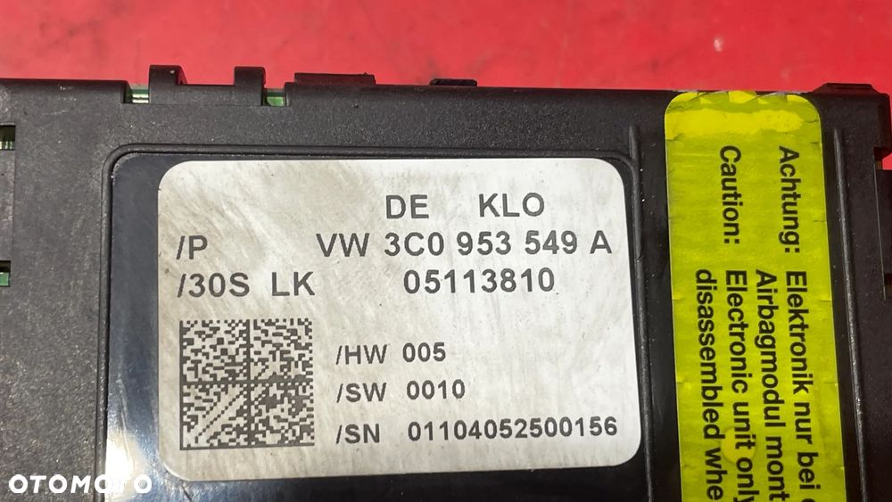 Czujnik kąta skrętu Volkswagen Passat B6 3C0953549A - 3