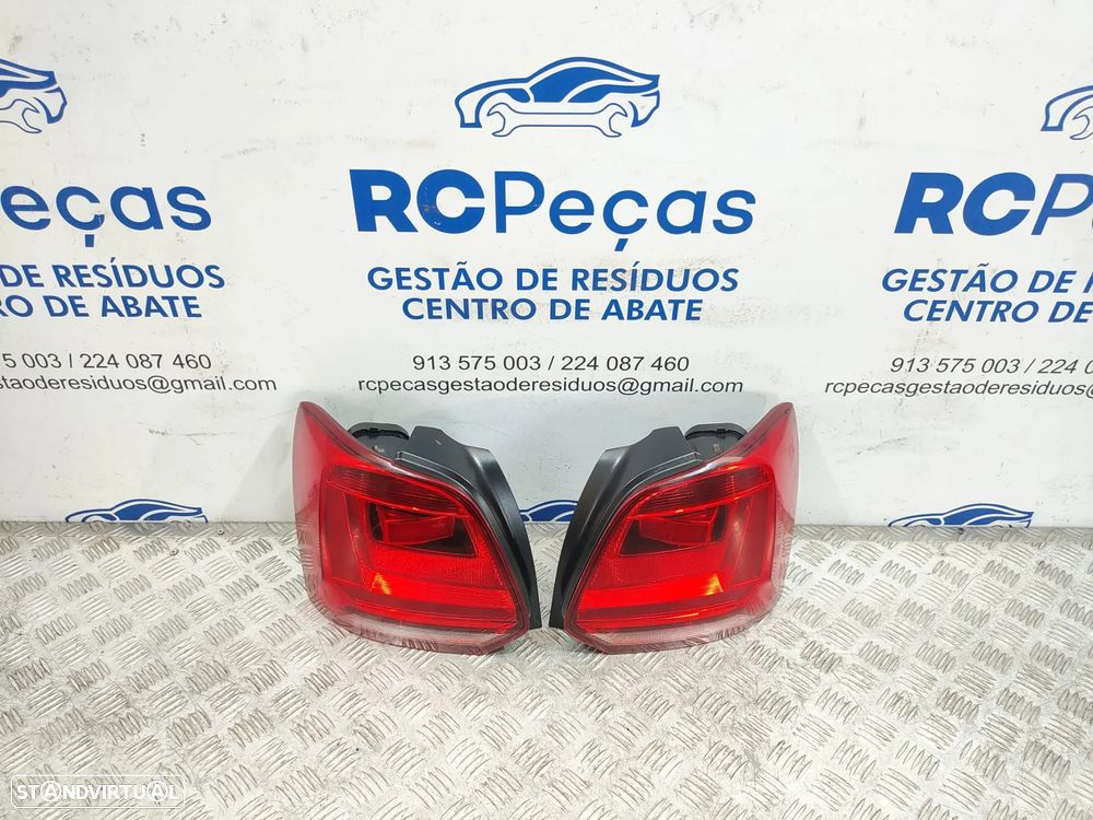 Farolins traseiros trás direito esquerdo originais VW Volkswagen Polo 5 V 6R 6C Facelift de 2014 a 2018 - 11