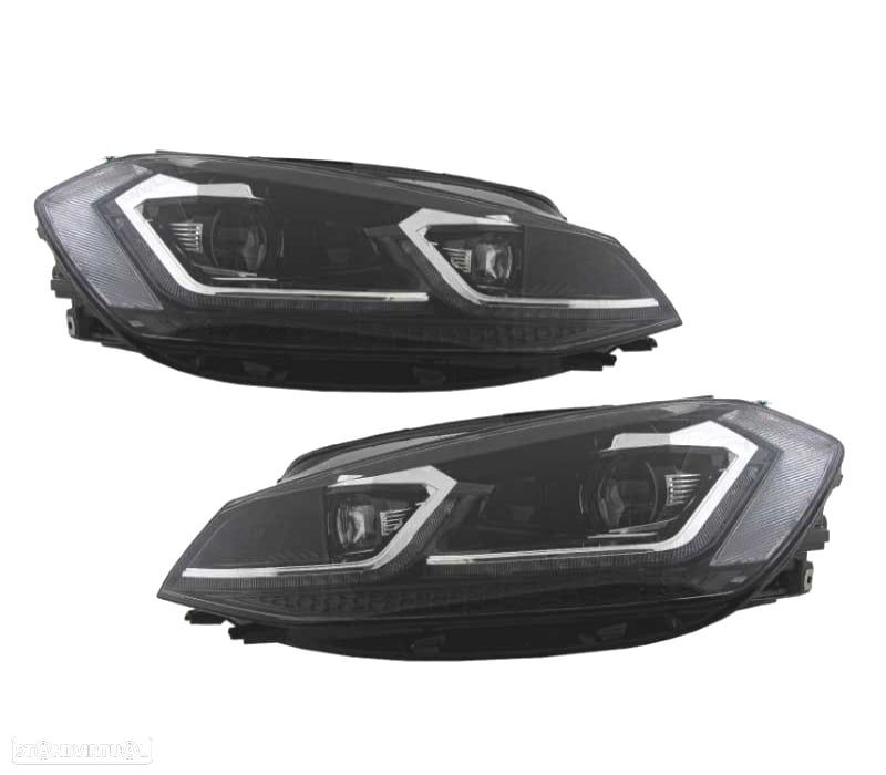 CONJUNTO FARÓIS FULL LED DINÂMICOS VOLKSWAGEN VW GOLF 7.5 17-19 LOOK R LINE - 6