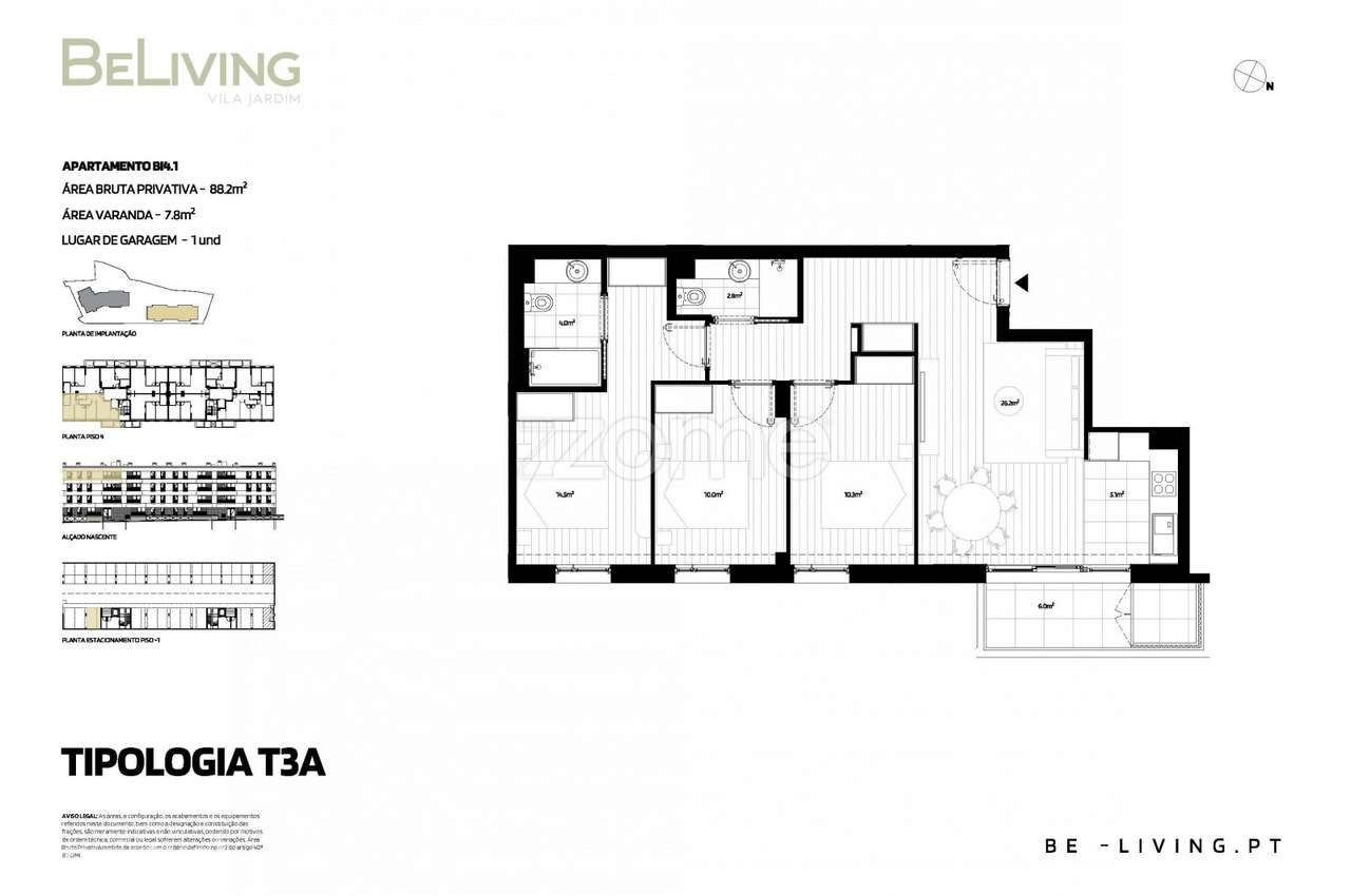 T3 | BeLiving Vila Jardim – Vila das Aves, Santo Tirso - Grande imagem: 3/15