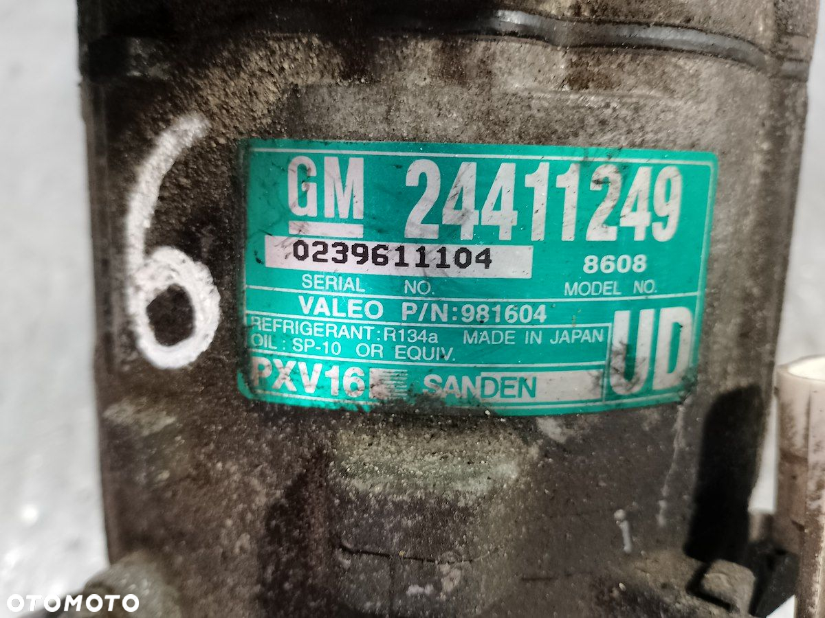 POMPA, SPRĘŻARKA KLIMATYZACJI OPEL VECTRA C 24411249 PXV16 2.0 DTL - 6