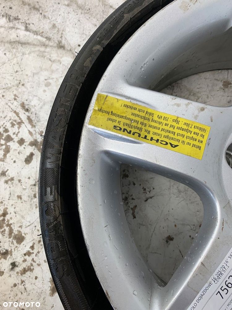 KOŁO DOJAZDOWE 16 205/70 16" 5x112 et18 6.5J centr 57,1 - 300.00 PLN - - 4