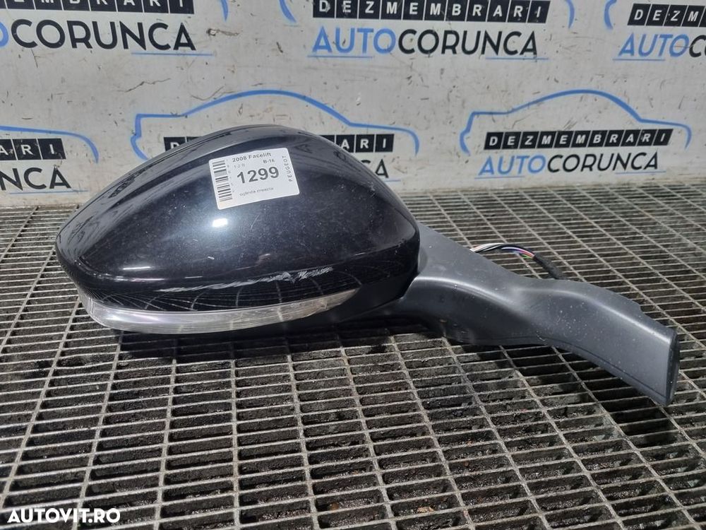 Oglinda dreapta Peugeot 2008 Facelift 2016 - 2019 4 Usi Perla Nera Schwarz KTV (1299) ... - 1