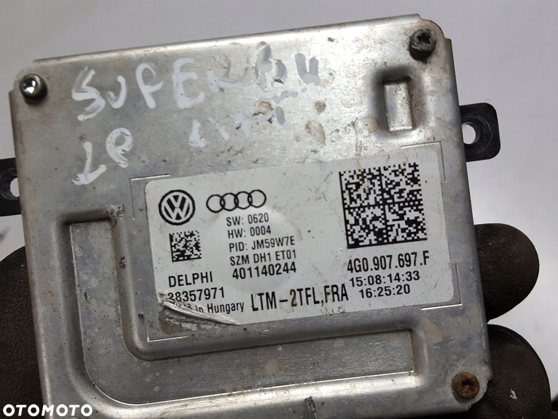 SKODA SUPERB 2 II LIFT 13-15r PRZETWORNICA MODUŁ LAMPY LED 4G0907697F - 2