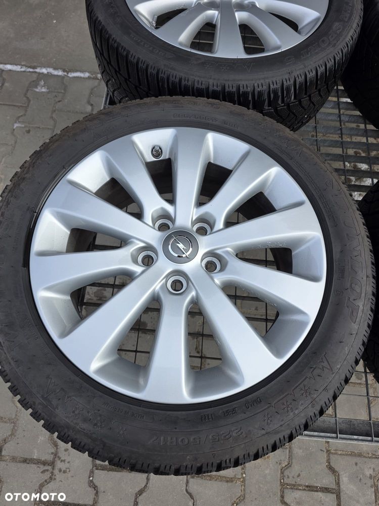 OPEL ASTRA J ZAFIRA C INSIGNIA B KOŁA 5X115 FELGI ALUMINIOWE R17 OPONY 225/50 ZIMOWE DUNLOP +CZUJNIKI TPMS - 5
