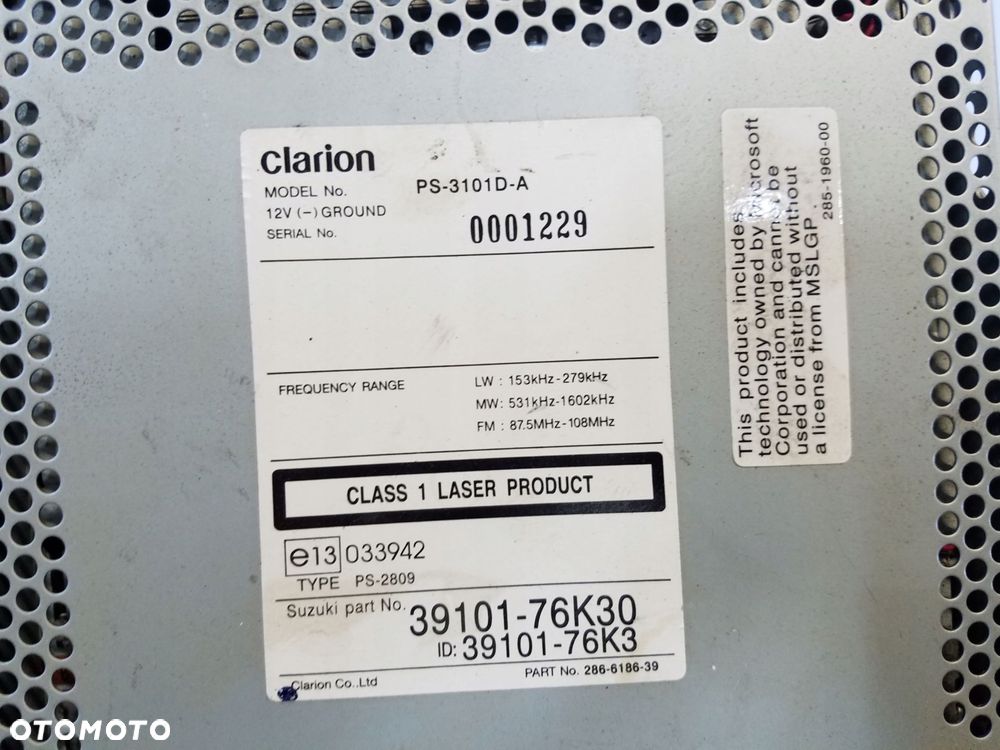 radio cd panel suzuki grand vitara ii lift 39101-76k30 - 4