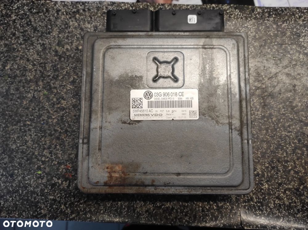 KOMPUTER STEROWNIK SILNIKA 2.0 TDI 03G906018CE DIESEL SIMOS PPD1.5 HW:H25 5WP45610AC - 1