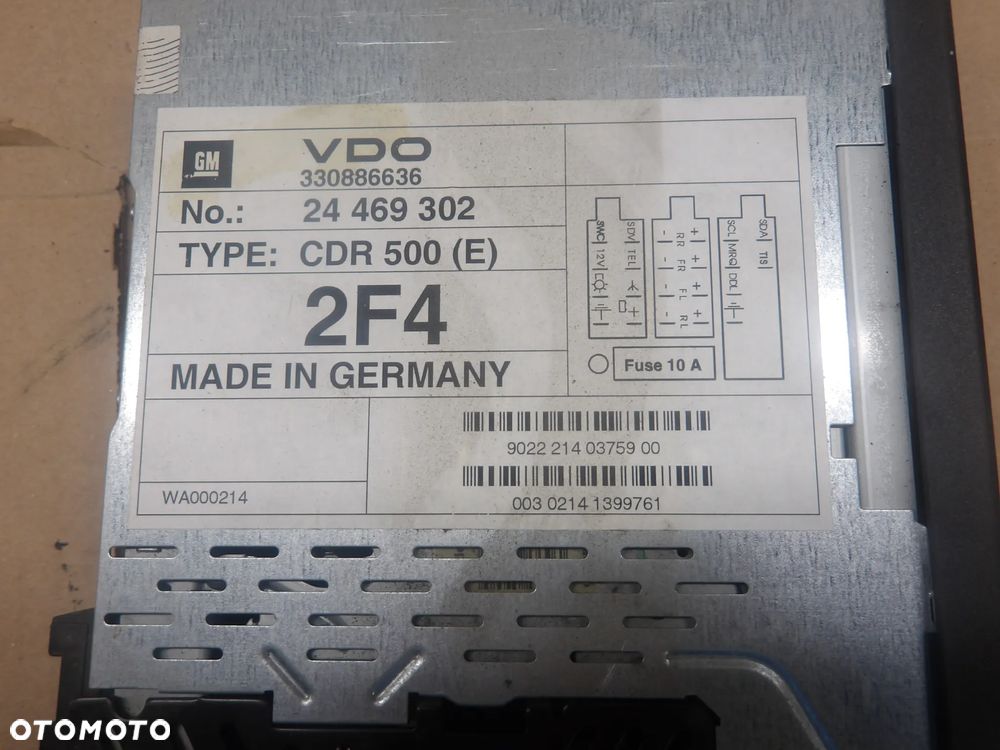 OPEL ASTRA G II BERTONE 3D 98-09 1.8B RADIO 24469302 - 5