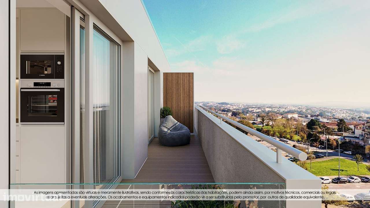 T2 Novo c/ Lugar de Garagem na Praça das Flores, Antas - Grande imagem: 3/19